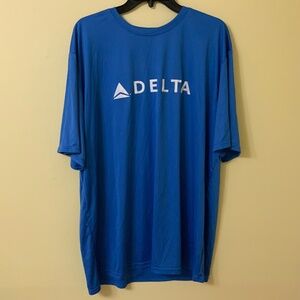 Delta Airlines Port & Company Blue T-Shirt 2XL #DeltaProud Logo Graphic